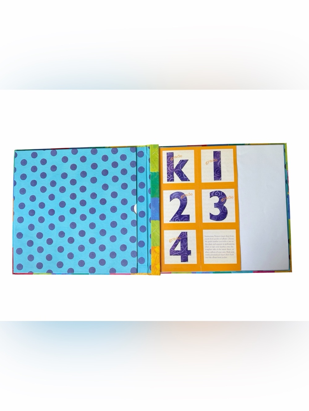 NWOT School Days Scrapbook 14.5"X 13" personalized w grade levels 20 pages - Picture 2 of 4